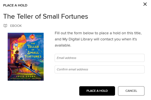 The place a hold form. See instructions above.